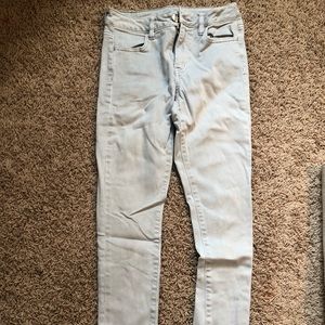 Grey/White American Eagle Hi-Rise Jeggings